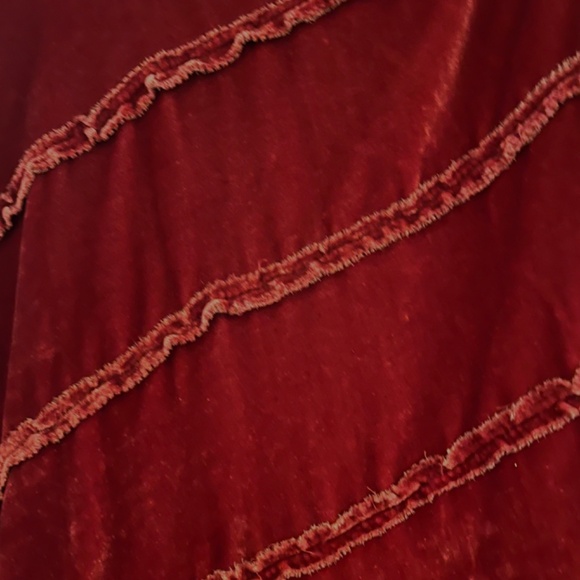 Rust Velvet midi skirt size 8 - 10 - Picture 2 of 5